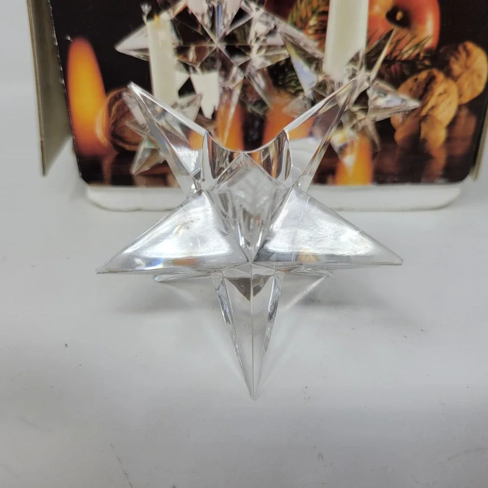 Rosenthal Studio-Linie Kosta-Sterne Crystal Star Candle Holder Vicke Lindstrand‎